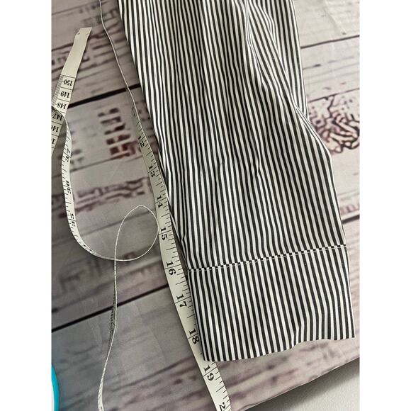 Aisew Button Front Shirt Womens L Pin Striped Long Sleeve Collared NEW - Picture 8 of 13